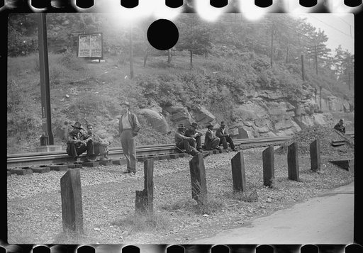 Untitled photo, possibly related to: "Settin' around." Mining town, Davey, West Virginia