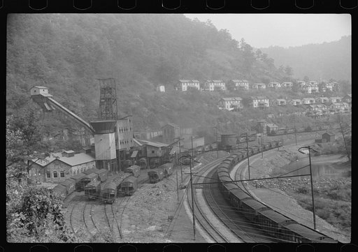 Caples, West Virginia. With coal mine tipple in foreground