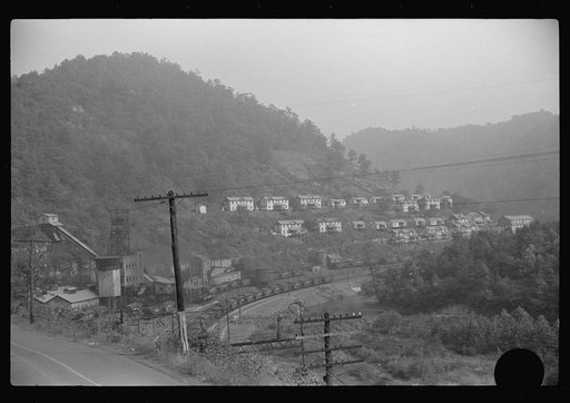 Untitled photo, possibly related to: Caples, West Virginia. With coal mine tipple in foreground
