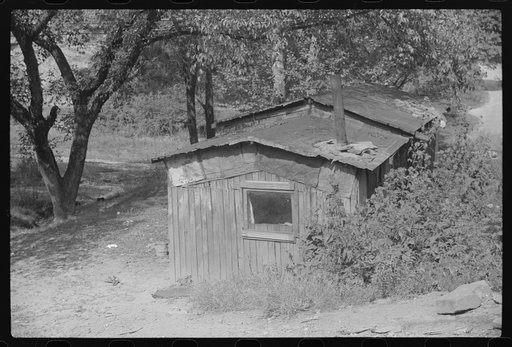 Side view of Work Projects Administration worker's shack, South Charleston, West Virginia