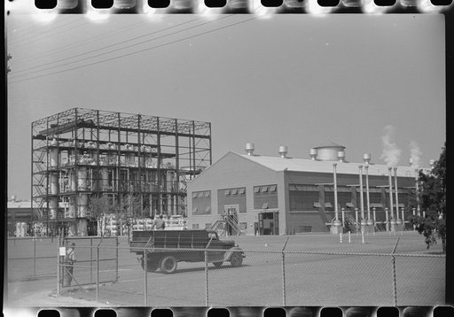 Untitled photo, possibly related to: Charleston, West Virginia. Part of the Union Carbon and Carbide Chemicals Corporation, a unit of the Union Carbide and Carbon Corporation. The plant employs 1800 workers