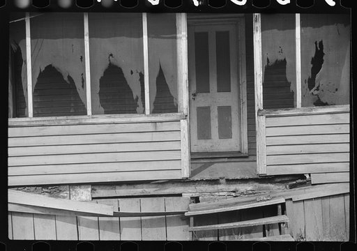 Section of deserted house, mining town, Twin Branch, West Virginia