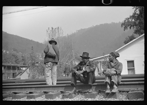 "Settin' around." Mining town, Davey, West Virginia
