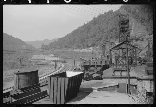 Untitled photo, possibly related to: Coal mine tipple, Caples, West Virginia