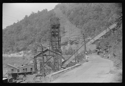 Untitled photo, possibly related to: Coal mine tipple, Caples, West Virginia