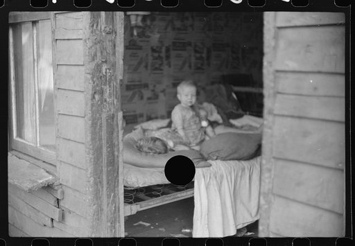 Untitled photo, possibly related to: Children in bedroom of their home. Mother has TB, father is on WPA (Works Progress Administration), Charleston, West Virginia