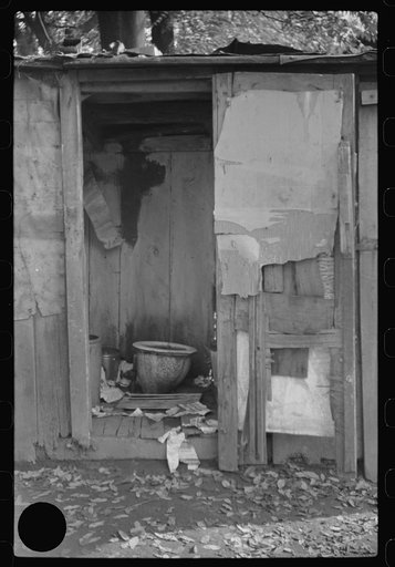 Untitled photo, possibly related to: Privy in Negro section "Paradise Alley." Only one for sixty people. Charleston, West Virginia
