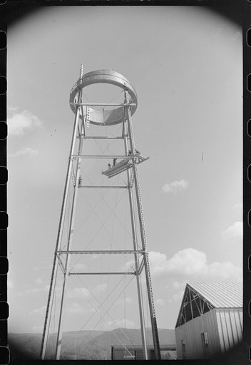 Untitled photo, possibly related to: Construction of Dimension Plant at Tygart Valley, West Virginia