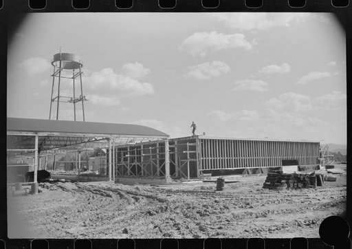 Untitled photo, possibly related to: Construction of Dimension Plant at Tygart Valley, West Virginia