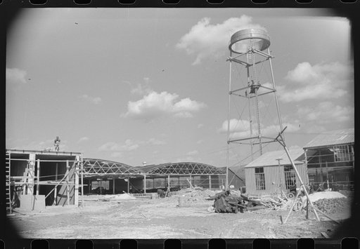 Untitled photo, possibly related to: Dimension Plant under construction, Tygart Valley, West Virginia