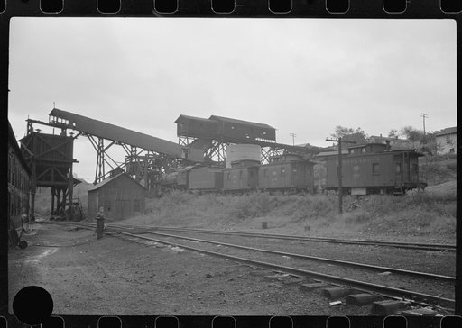 Untitled photo, possibly related to: Abandoned coal tipple near Osage, West Virginia