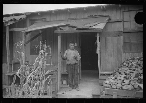 Untitled photo, possibly related to: Section of Rosedale Mining Compnay. Shanties by the river. Scotts Run, West Virginia