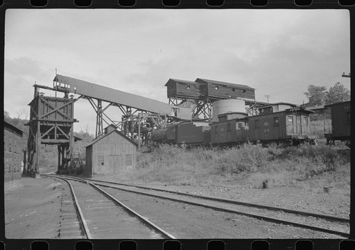 Abandoned coal tipple near Osage, West Virginia