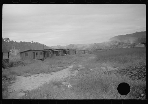 Untitled photo, possibly related to: Coal miners' shanties by the river, West Virginia