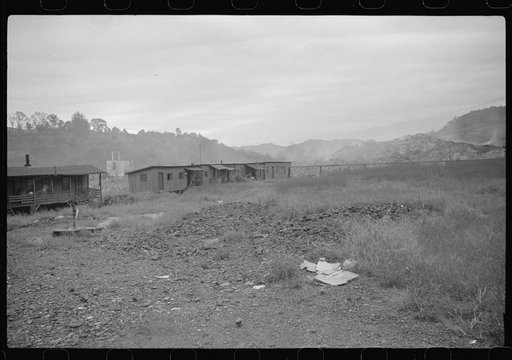 Untitled photo, possibly related to: Coal miners' shanties by the river, West Virginia