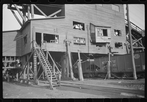 Untitled photo, possibly related to: Old coal tipple, Scotts Run, West Virginia