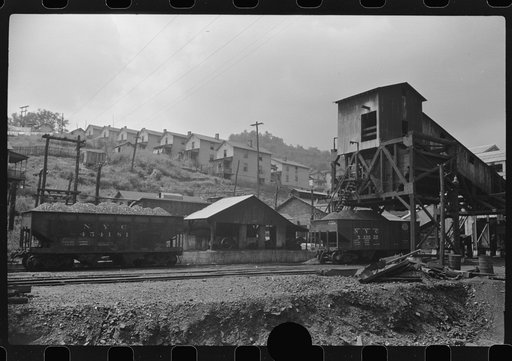 Untitled photo, possibly related to: Company houses, coal mining section, Pursglove, Scotts Run, West Virginia