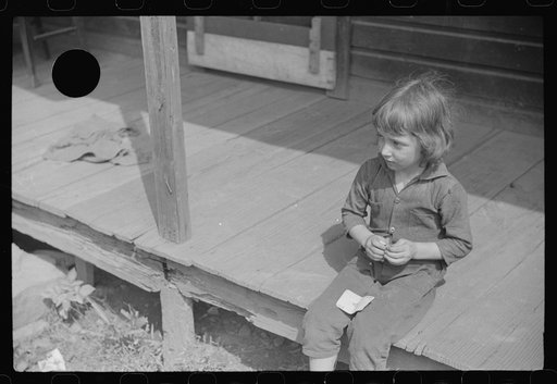 Untitled photo, possibly related to: Child of coal miner, Jere, Scotts Run, West Virginia