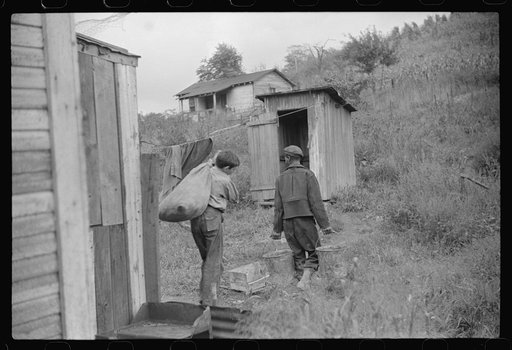 Neighbors take home slop for pig, also any extra corn. Bertha Hill, West Virginia