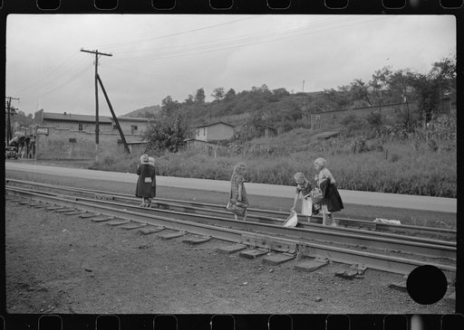 Untitled photo, possibly related to: Going home from school, Osage, West Virginia
