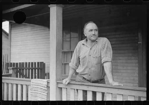 Untitled photo, possibly related to: Coal miner who has worked in mines since he was fourteen. Chaplin, Scotts Run, West Virginia