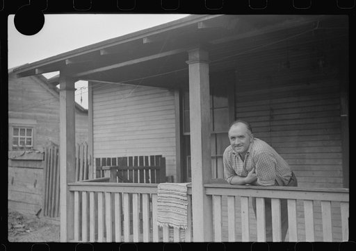 Untitled photo, possibly related to: Coal miner who has worked in mines since he was fourteen. Chaplin, Scotts Run, West Virginia