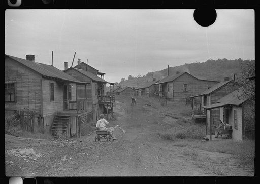 Untitled photo, possibly related to: Main street, coal mining community company houses, Chaplin, West Virginia