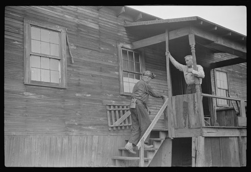 Coal miner returning from work. The "Patch," Chaplin, West Virginia