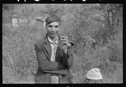Untitled photo, possibly related to: Mexican coal miner and child. Bertha Hill, Scotts Run, West Virginia