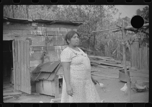 Untitled photo, possibly related to: Mexican miner's wife and child are visited by another miner's wife (Hungarian) who is interested in starting a maternal health clinic there. Scotts Run, Bertha Hill, West Virginia