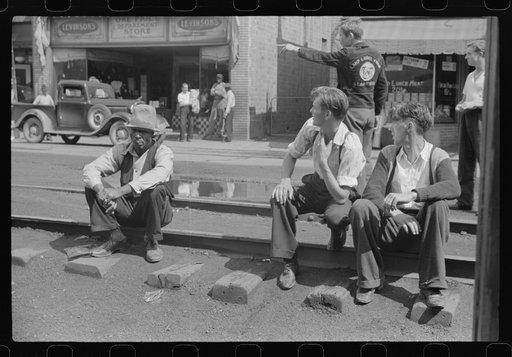 "Sittin' on the tracks." Mining town, Osage, West Virginia