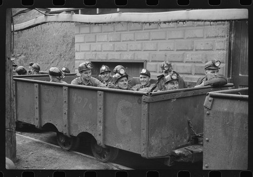 The next "trip." Coal miners ready to go into the mine. Maidsville, West Virginia