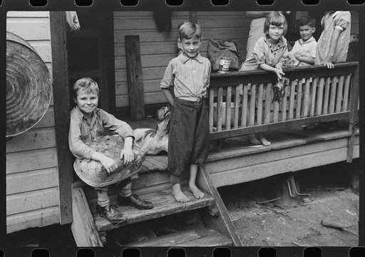 Untitled photo, possibly related to: Children in abandoned mining town, Jere, West Virginia