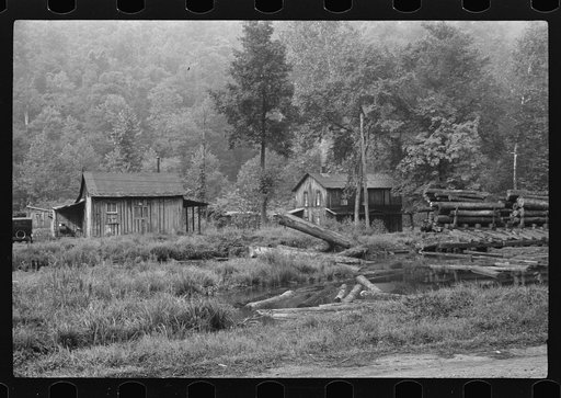 Homes near sawmill, Erwin, West Virginia