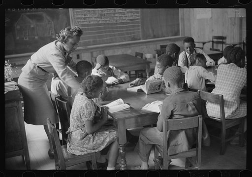 Primary class in new school, Prairie Farms, Montgomery, Alabama