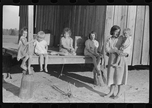 Some of Melody Tillery's family (rural rehabilitation client), Pike County, near Tray, Alabama