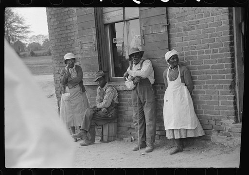 Untitled photo, possibly related to: Outside the general store, Woodville, Greene County, Georgia