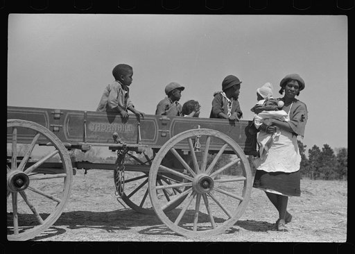 Charlie McGuire's family (tenant purchase clients) and their new wagon, Pike County, Alabama