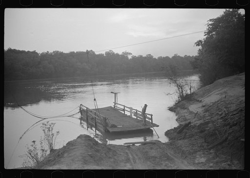 Untitled photo, possibly related to: Old cable ferry between Camden and Gees Bend, Alabama