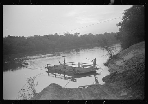 Old cable ferry between Camden and Gees Bend, Alabama