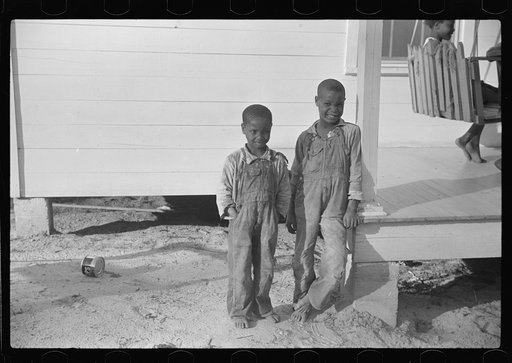 Untitled photo, possibly related to: N.R.A. and Lindberg Pettway, sons of Nolan Pettway, Gees Bend, Alabama