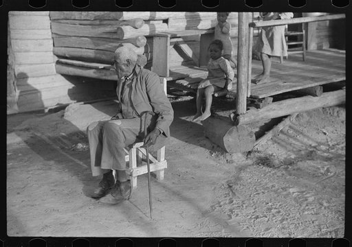 Untitled photo, possibly related to: Old man Moseley, now blind, Gees Bend, Alabama