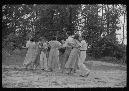 Untitled photo, possibly related to: Schoolchildren doing colonial dance on May Day health day at Ashwood Plantation, South Carolina