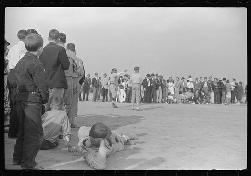 Baseball game on May Day health day at Ashwood Plantation, South Carolina