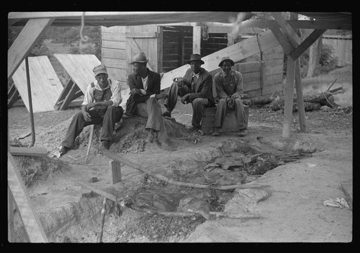 Barbeque picnic on the occasion of the dedication of a FSA (Farm Security Administration) building, Greene County, Georgia