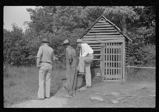 Untitled photo, possibly related to: FSA (Farm Security Administration) supervisors with rehabilitation borrower, Greene County, Georgia