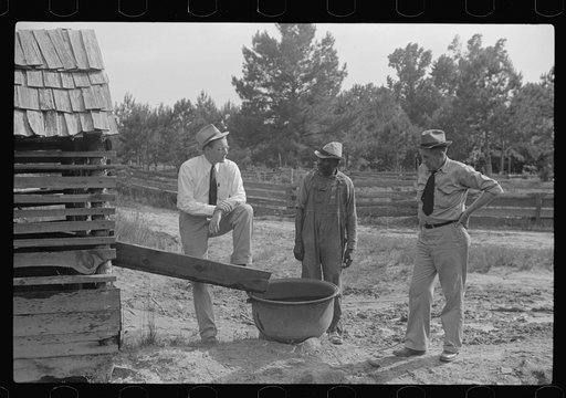 FSA (Farm Security Administration) supervisors with rehabilitation borrower, Greene County, Georgia
