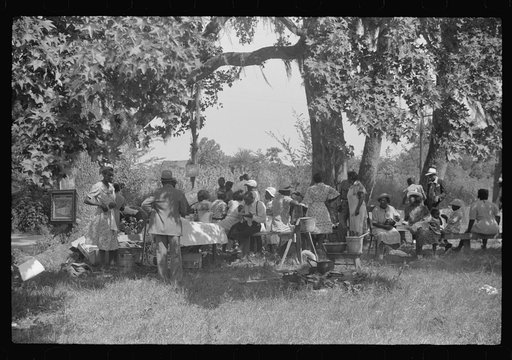 Watching a game at Fourth of July celebration, St. Helena Island, South Carolina