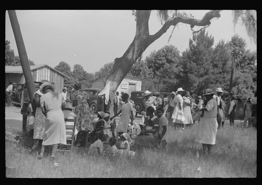Untitled photo, possibly related to: Watching a game at Fourth of July celebration, St. Helena Island, South Carolina