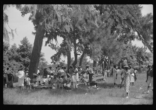 Untitled photo, possibly related to: Watching a game at Fourth of July celebration, St. Helena Island, South Carolina